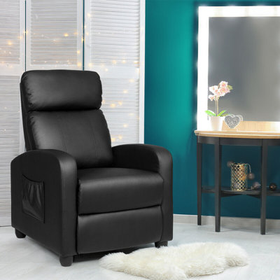 Fauteuil inclinable massant en simili-cuir