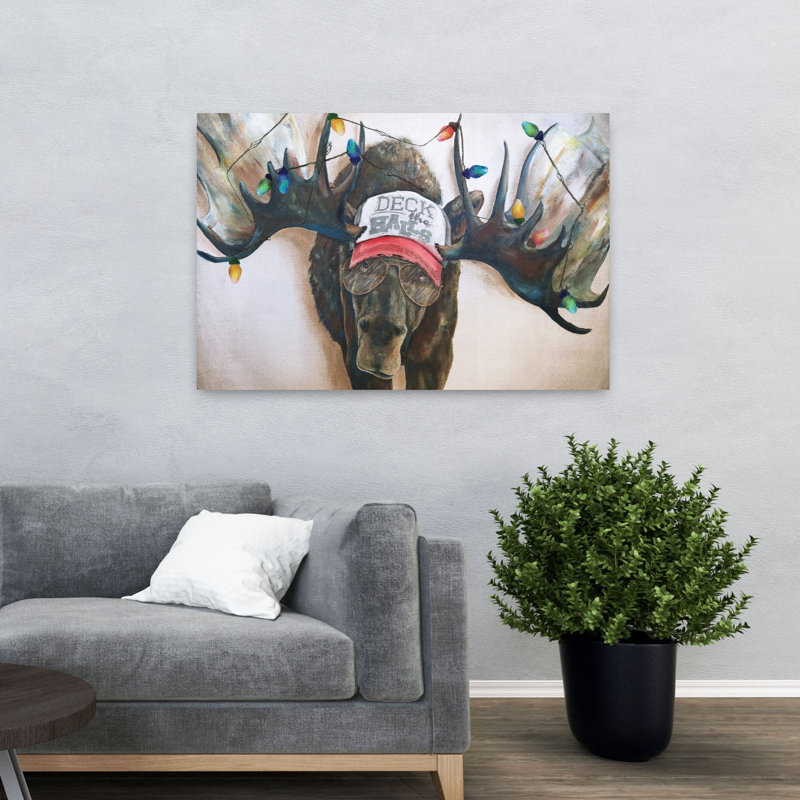 Deck, The Halls Moose, art forestier contemporain, H 48 po x l 32 po
