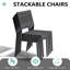 Chaise de salle à manger d'extérieur empilable A aluminium-758247833