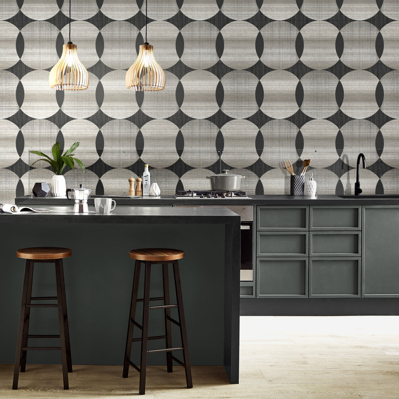 Tramonto Acacia Wallpaper, Gray