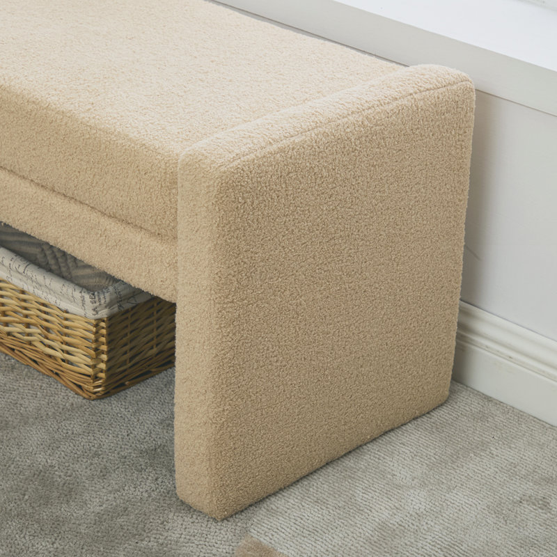 Banc rembourré Modern, Wheat, Wheat