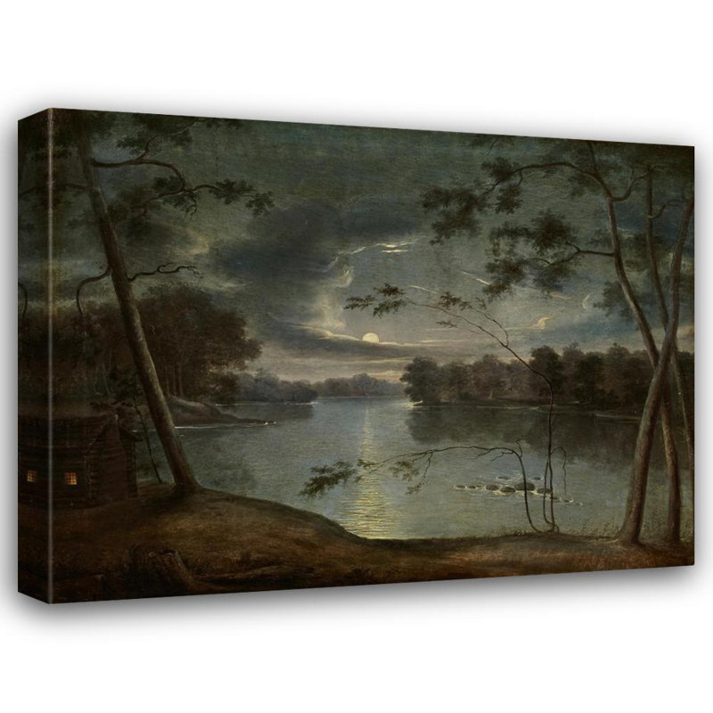 «Nocturnal Landscape» par George Winter - Art mural sur toile tendue avec châssis, H 24 po x l 17 po
