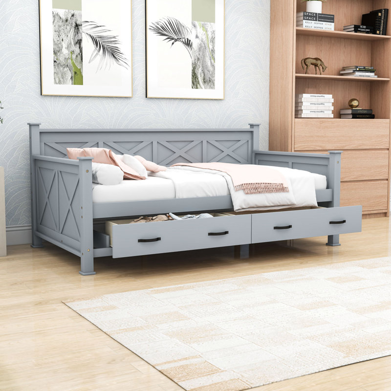 Idylwood Twin Daybed with Drawers, Gray