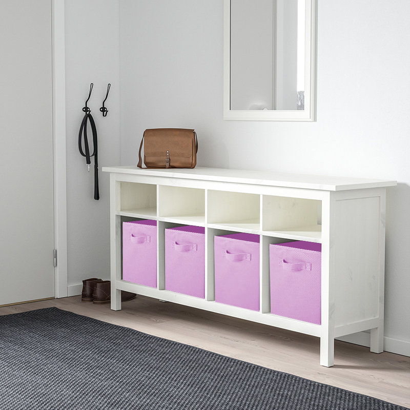 Cube de rangement en tissu pliable, Rose