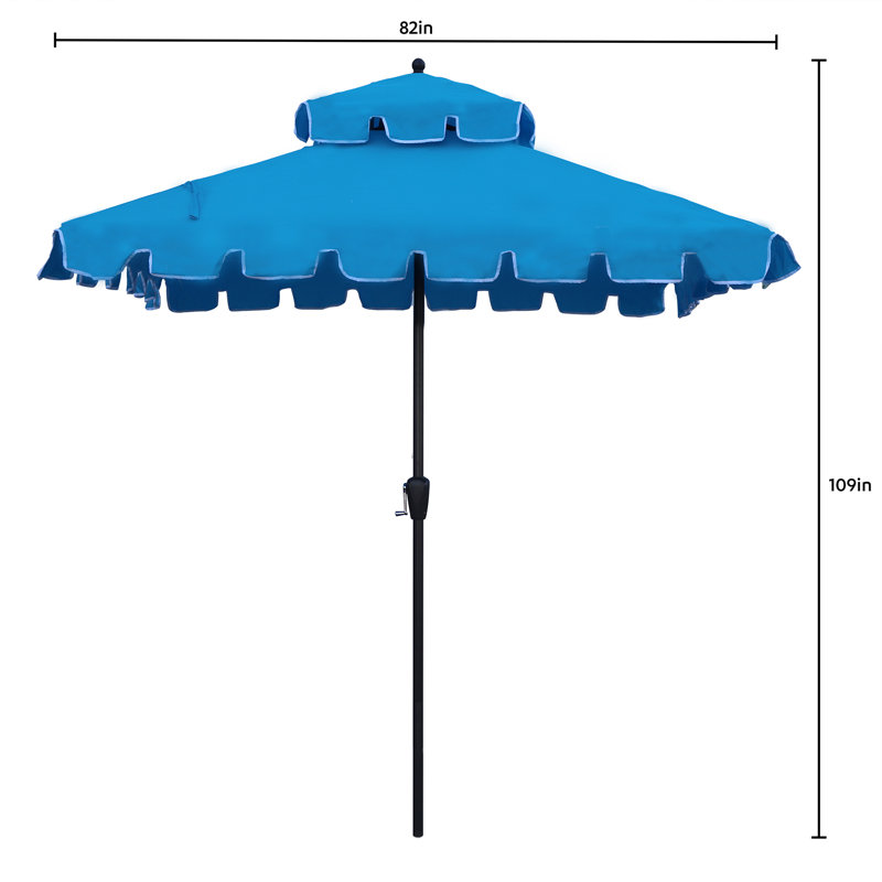 Parasol de patio 7 'x 7', Turquoise