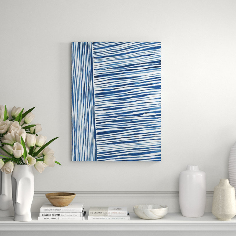 Blue Wood II Painting by Sara Brown, Image Brush Gel, 72" H x 54" W
