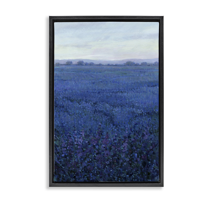 Vast Blue Fields View Brown Framed Floater Canvas by Tim OToole, H 25 po x l 17 po, Cadre flottant noir de jais
