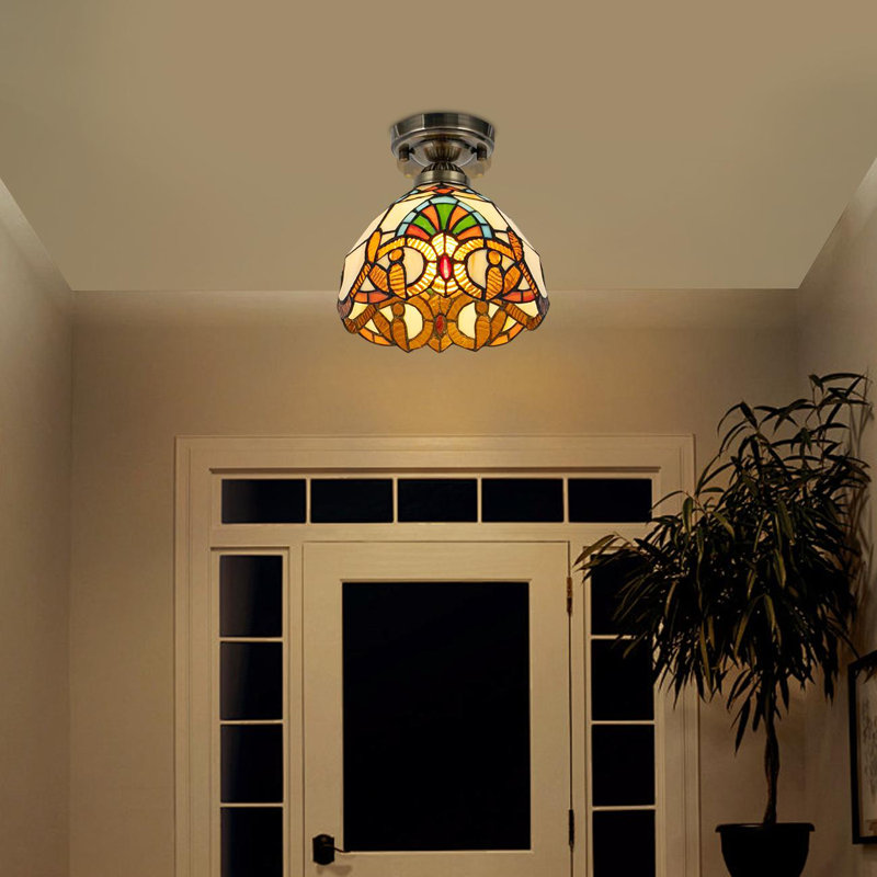7.87'' Retro Semi Flush Light