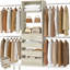 Organisateur de placard 4 pi 9 pi Seward avec 4 tiroirs en bois et 4 tringles-1952849637