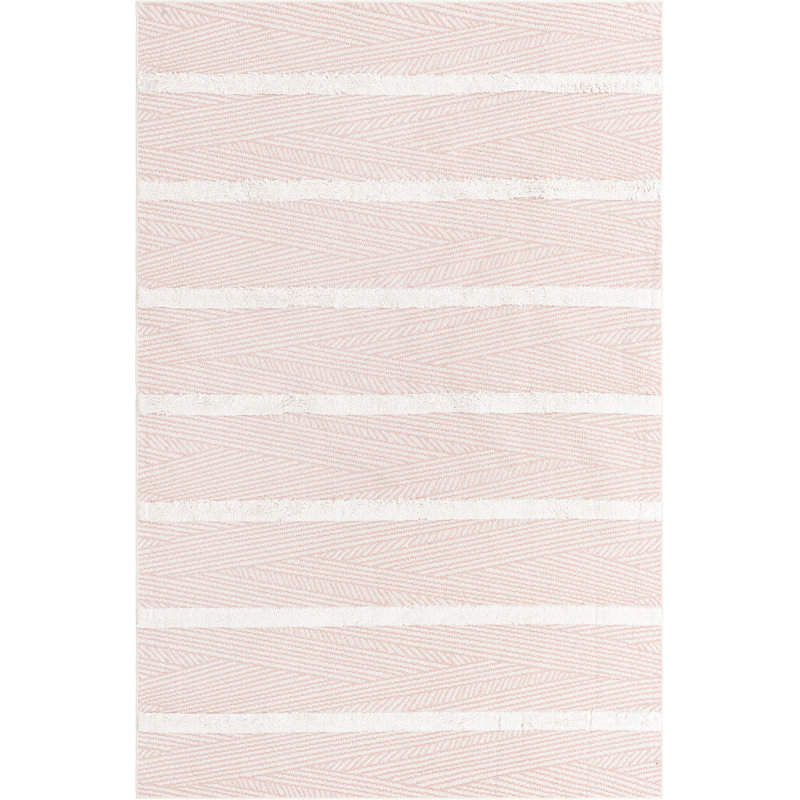 Jordalier Cotton Striped Indoor Rug, Rectangle 5'3" x 8'