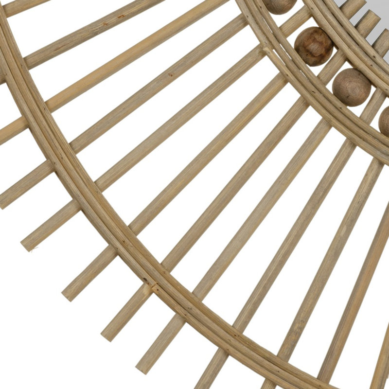 Alajia Rattan Oval Wall Mirror, 77cm x 77cm