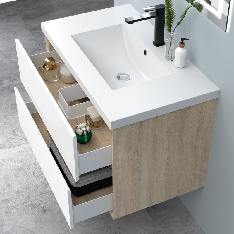 460mm Single Bathroom Vanity with Integrated Resin Basin