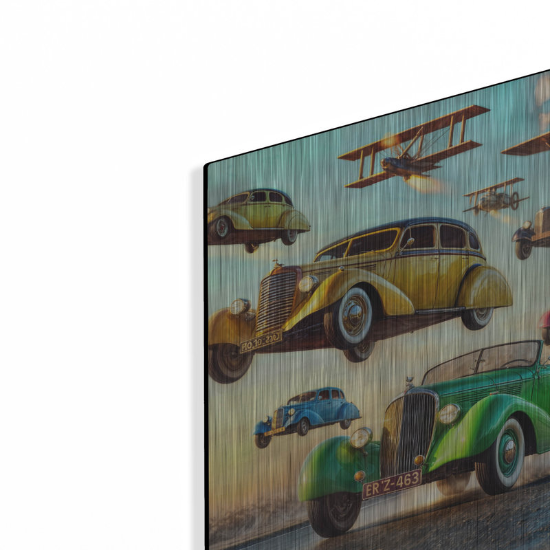 Art mural en métal Latitude Run® «Need A Ride» par Rey Klimt, H 12 po x l 24 po