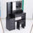 41" Large Size Left Bedside Cabinet Vanity Table+Cushioned Stool, Extra Large Touch Control LED Mirror-772836916