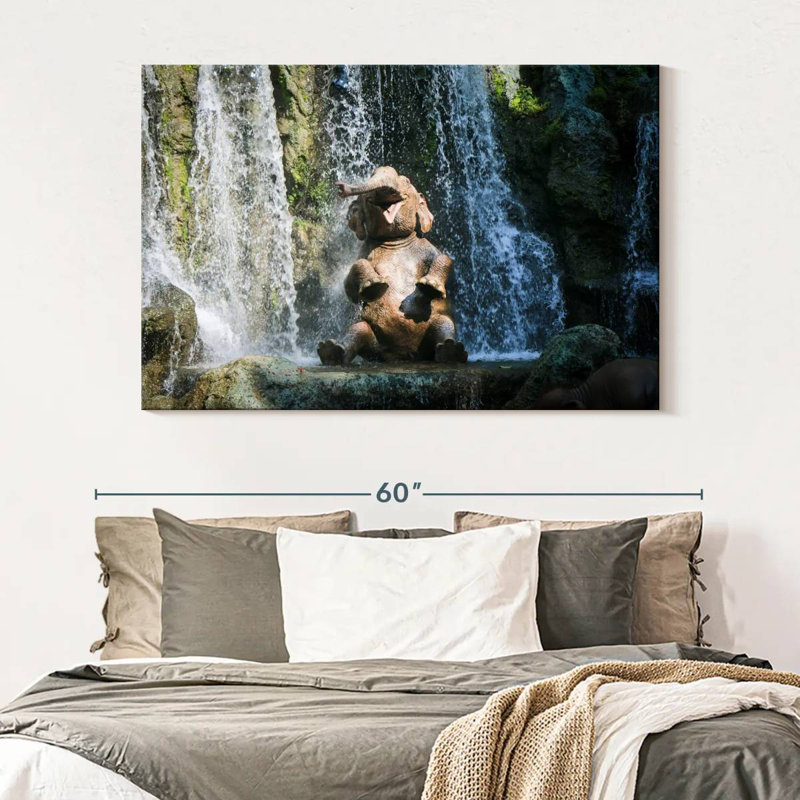 Elephant Bath Time, 34" H x 51" W