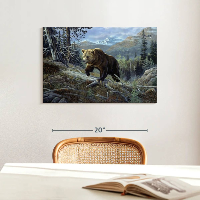 Over The Top Grizzly, 16" H x 24" W