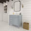Ensemble de meuble-lavabo autoportant 36 po Alexxis gris Empire avec plateau en marbre de Carrare-271474675