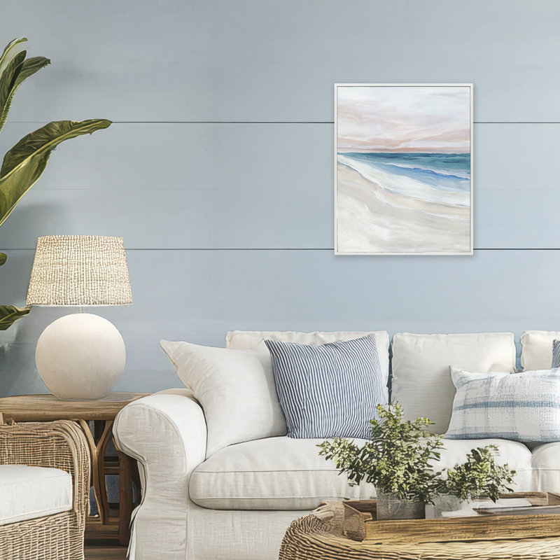 Giclée encadrée Coastal Serenity Expression, design par Ian C., H 20 po x l 16 po
