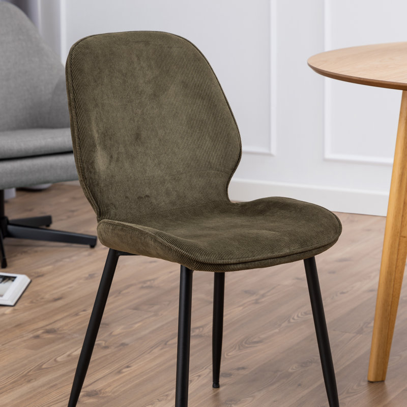 Mangesh 46.5cm H Upholstered Parsons Chair, Olive Green