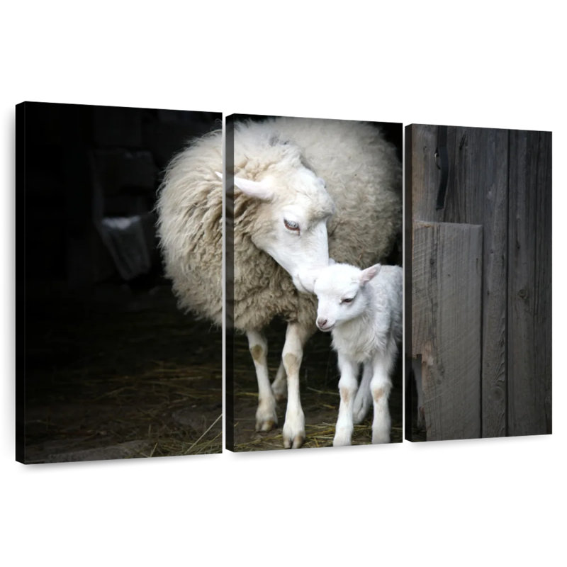 Brampt Maternal Sheep, 14" H x 23" W