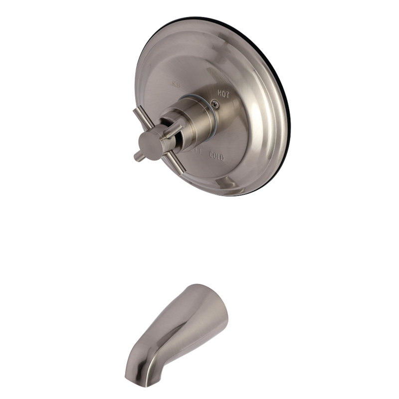 Kingston Brass Concord Single-Handle Pressure Balanced Tub Faucet, Brushed Nickel