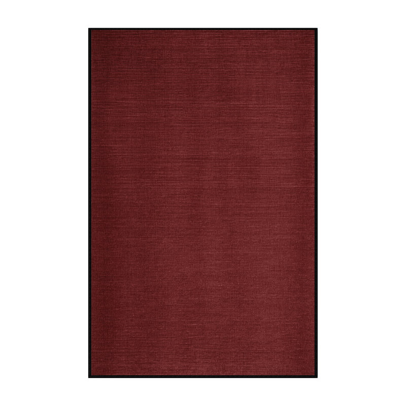 Tapis rouge uni lavable à la machine, Rectangulaire 2 pi x 3 pi