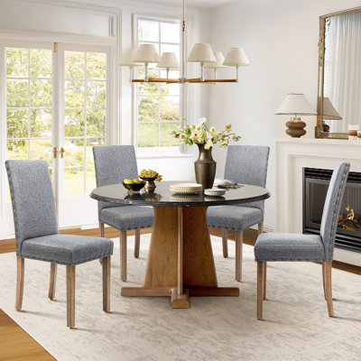 Allaya 19'' H Linen Upholstered Parsons Chair
