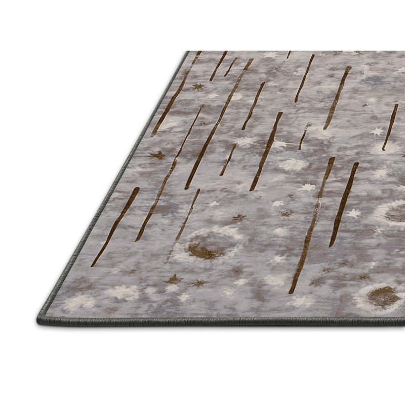 Silky Soft Plush Gray Area Rug, Square 5'