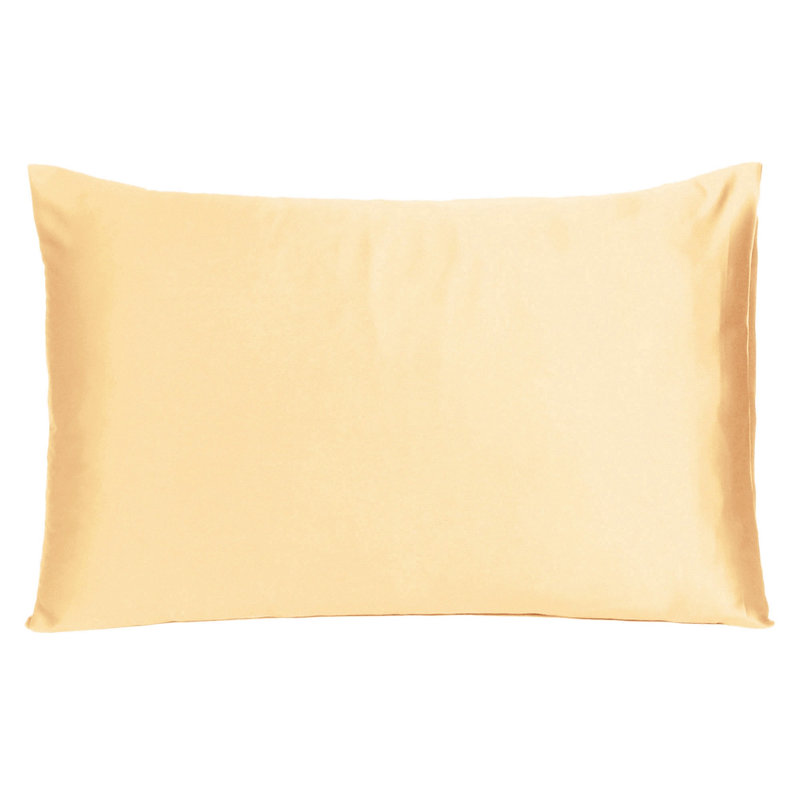 Taie d'oreiller en satin , Pêche pâle, Standard