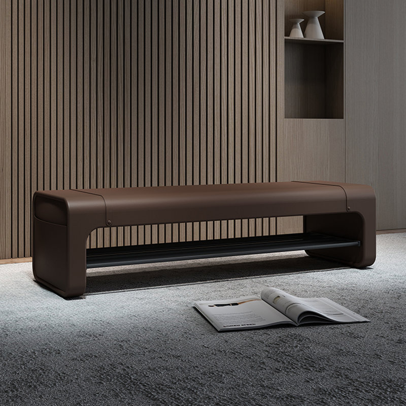 Banc de rangement rembourré pour chaussures 55,12, Café