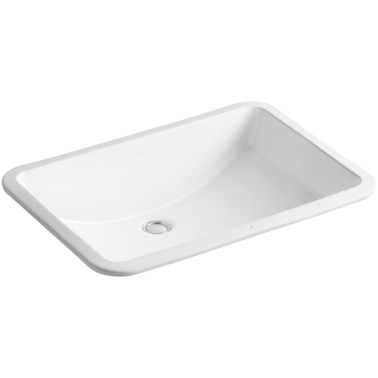 Ladena® Vitreous China Rectangular Undermount Bathroom Sink with Overflow