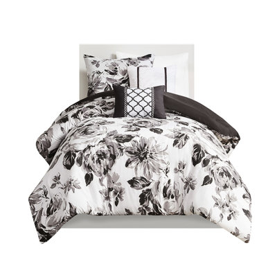 Twin Xl Bed With Floral Print - , Long-Lasting Bedding Comforter, Odor Reducing Treatment