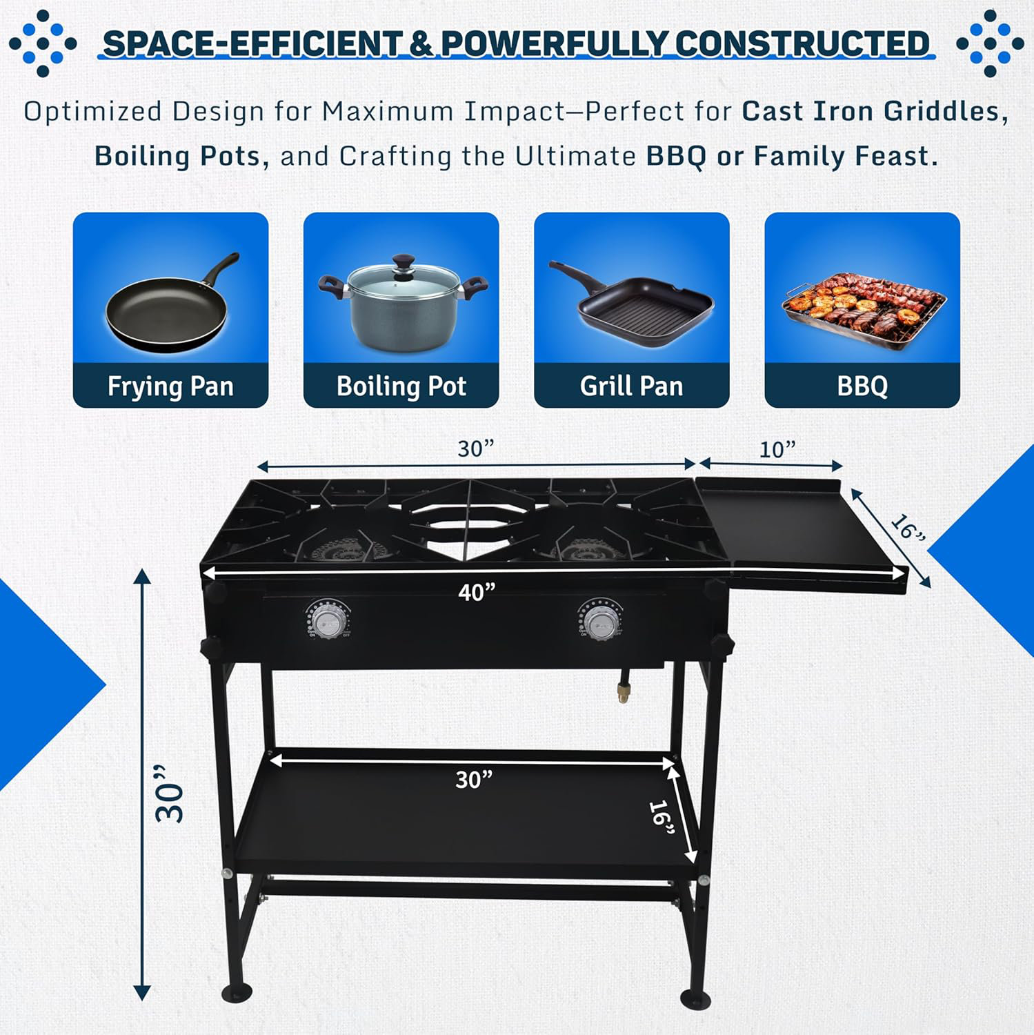 Portable 2 Burner Camping Gas Stove Butane BBQ Outdoor Cooker Carry Bag - NJ Commerce