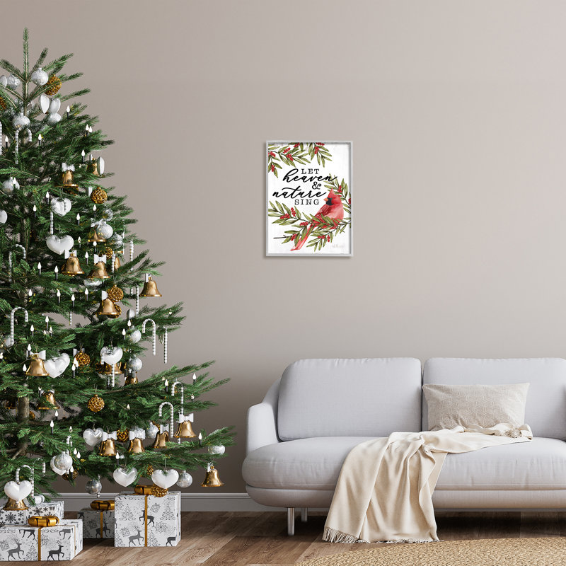 The Holiday Aisle® Festive Expression Cardinal, art de la giclée encadrée par Dogwood, H 20 po x l 16 po x P 1,5 po