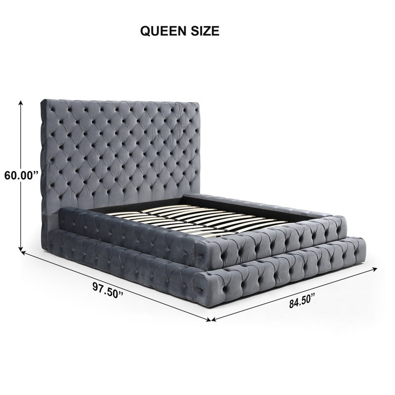 Elen Tufted Velvet Bed