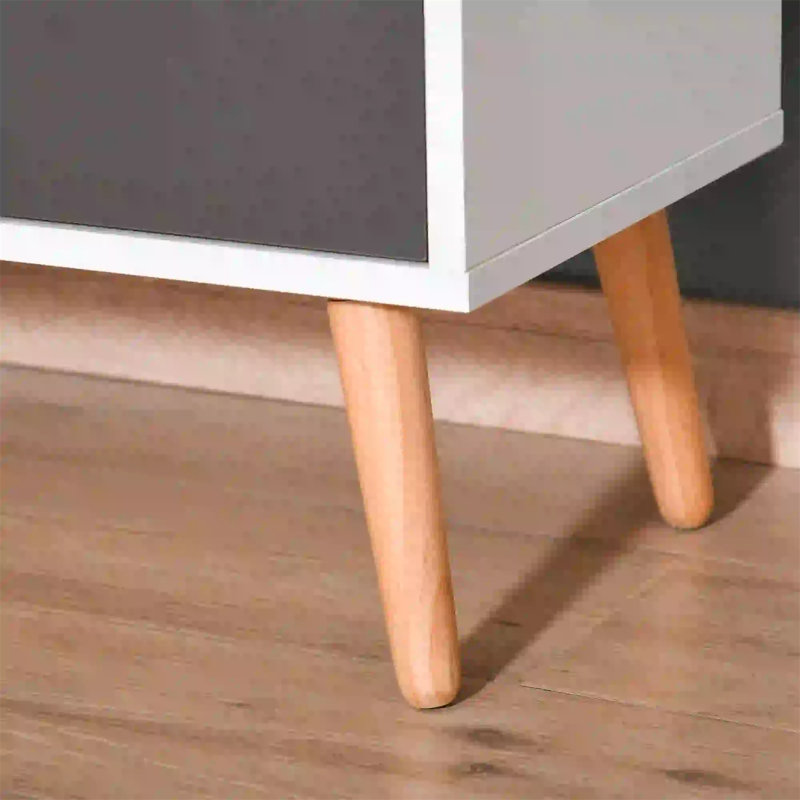 Kamden 60cm Sideboard, White/Black