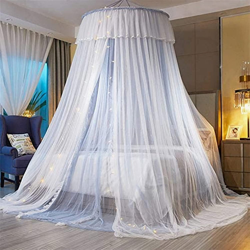 Bed Canopy, Light Gray/White