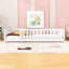 Lit simple en bois avec clôture-40852865