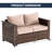 Stylish Wicker Outdoor Patio Loveseat-481649700