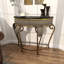 41 po x 19 po x 33 po, console de salon en métal doré