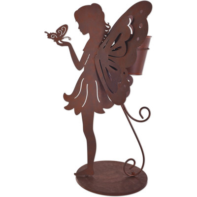 Large Butterfly Fairy with Planter