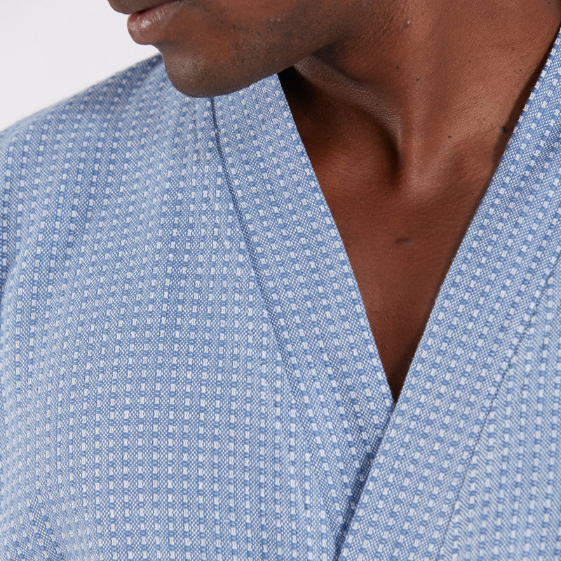 Woodcrest Plain Weave / Muslin Mid-Calf Bathrobe with Pockets, Small/Medium