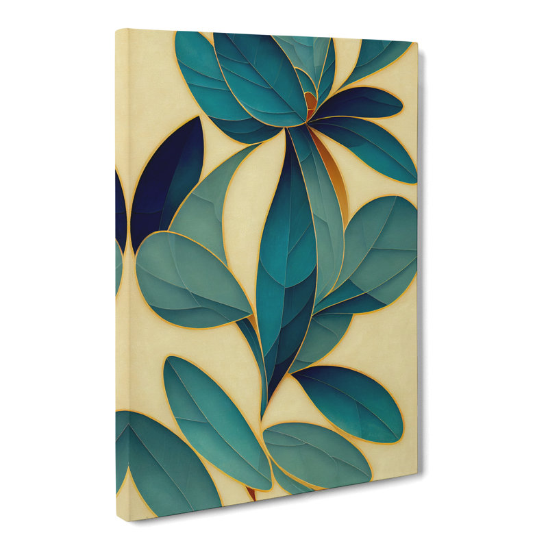 Biron Floral Leaves - Wrapped Canvas, 60cm H x 40cm W x 3cm D