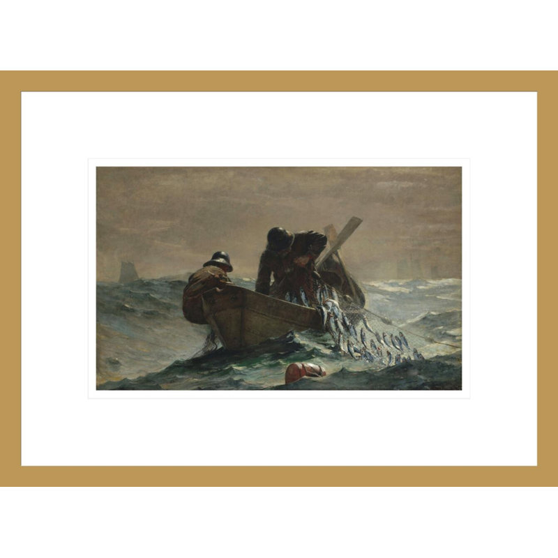 «The Herring Net» par Winslow Homer, impression giclée sur cadre, H 12,48 po x l 16,75 po