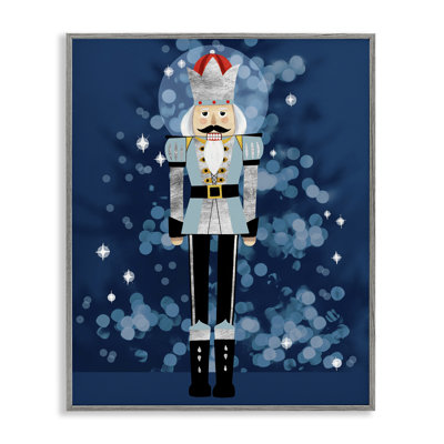 «Blue Holiday Nutcracker», art de la giclée encadrée par Grace Popp