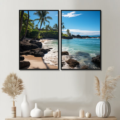 Maui Tropical Dreamscape II - impressions sur toile industrielles grises