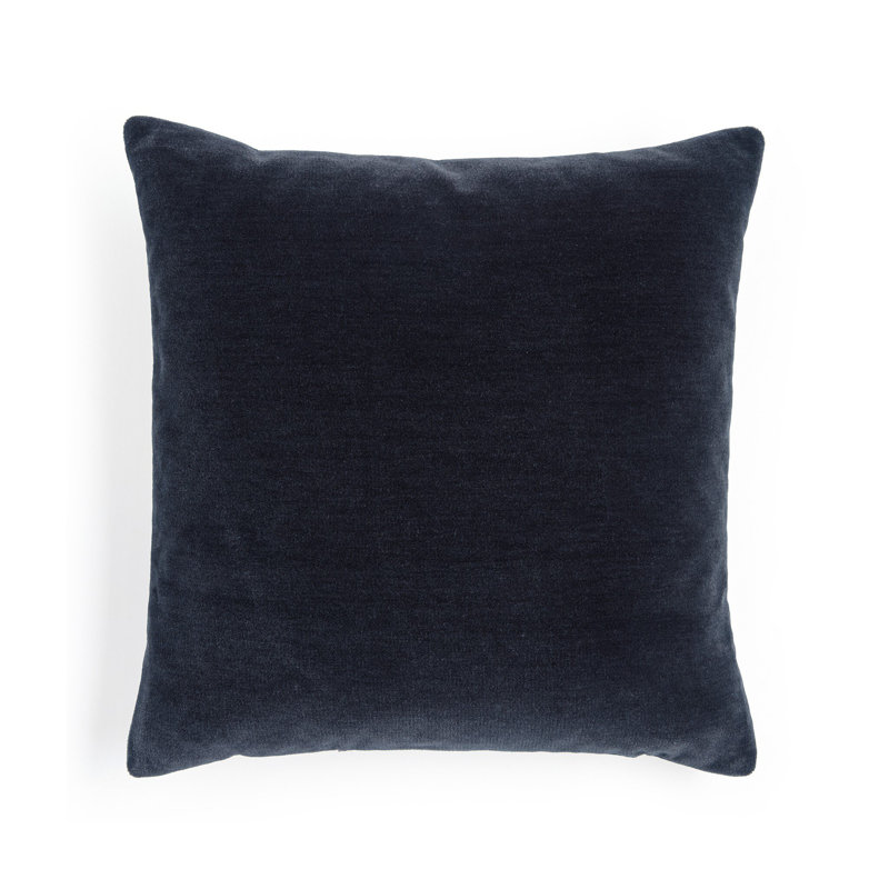 Coussin Bridger - Tabac Monte, Carré 20 po, Bleu marine Monte