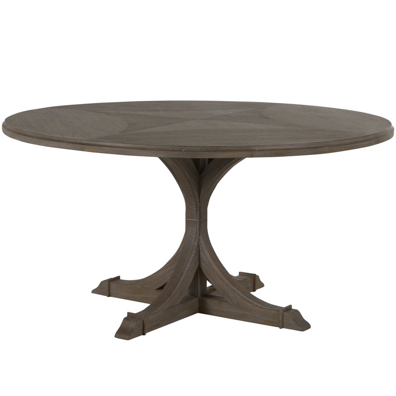 Adams 60" Pedestal Dining Table, Vintage Gray