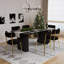 Ensemble de salle à manger rectangulaire à double piédestal avec table de salle à manger de style crème-1696774268-1696774267-1696774263