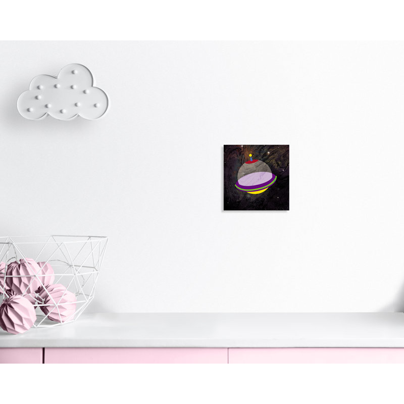 Impression sur papier roulée «Spaceship Adventure Three», H 12 po x l 12 po x P 1,5 po, Canevas